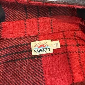 Faherty Scarlet Checkered Top